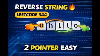 Reverse String in 1 Minute LeetCode 344 Java Solution Easy Two Pointer