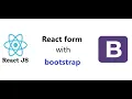 React form with bootstrap setup bootstrap in react project bootstrap form