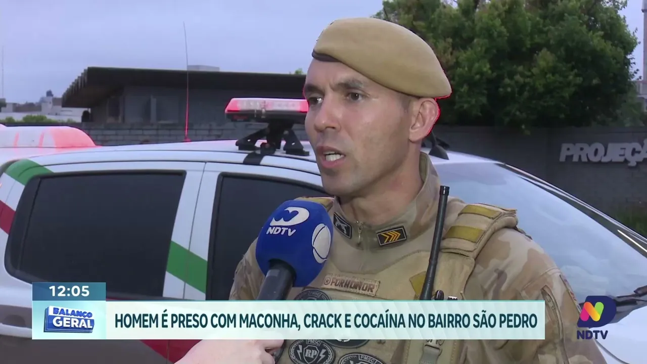 Homem de 20 Anos é Preso com Drogas e Dinheiro no Bairro São Pedro, em Chapecó