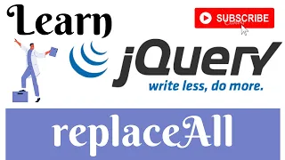 jQuery Lecture - 27 ReplaceAll Method Tutorial in Hindi Urdu