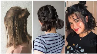 تسريحات شعر قصير للمدرسة Short Hairstyle Tutorials تسريحات شعر 2023 