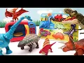 Lagu Lost Dinosaurs! Dinosaur Wooden Puzzle In Jurassic Park. T-Rex, Triceratops, Pteranodon Toys