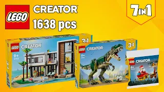 All LEGO® Creator 3in1 2024 JUNE sets (5in1)[1638 pcs] Step-by-Step Building Instructions | TBB