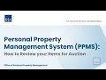 GSA PPMS How to Review your Items for Auction