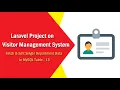 Laravel Project on Visitor Management System - Fetch Edit Department Data in MySQL Table