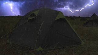 Thunderstorm Rain On Tent Sounds For Sleeping Lightning Drops Downpour Canvas Ambience 