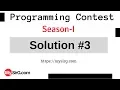 Programming Contest Season-1 Solution-3 MySirG com