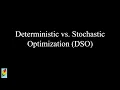Deterministic vs Stochastic Optimization DSO