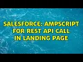 Salesforce AMPScript for REST API call in landing page