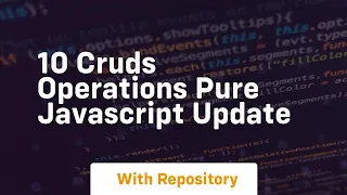 10 cruds operations pure javascript update