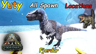 Ark Fjordur All Yutyrannus Spawn Locations And X-Yutyrannus Spawns ARK FJORDUR