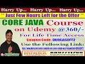 CORE JAVA Course on Udemy 360 -