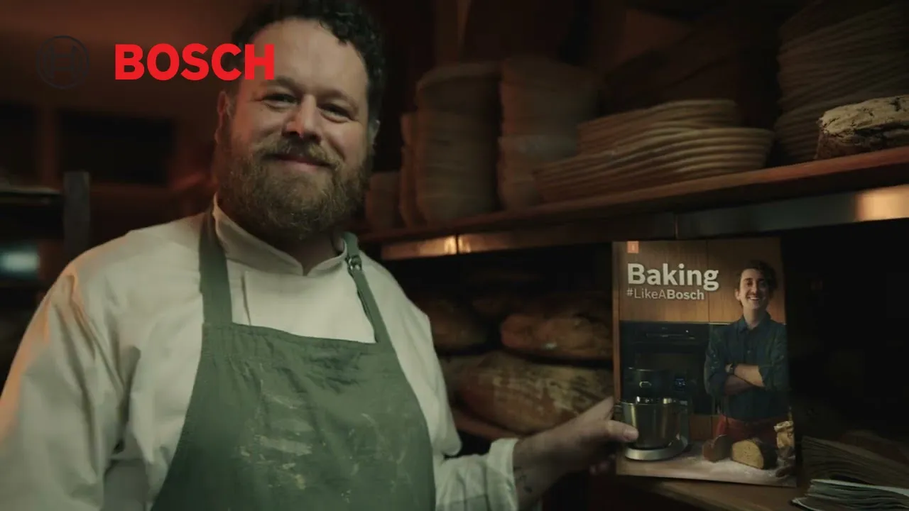 Bosch Home Nordics: Sverige, Norge, Danmark, Suomi — Bosch Serie 6 Kitchen Machine - Baking like a Pro (YouTube video ad)