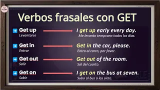Uso de GET | Verbos frasales con GET | Phrasal Verbs with GET