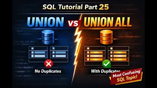 UNION vs UNION ALL in SQL Difference Explained with Examples Part 25 SQL Tutorial
