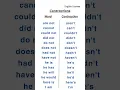 Contractions in English
