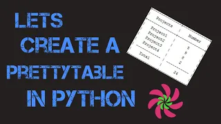 how to create a table in python
