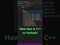 C vs Python Speed Test