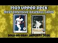 1989 Upper Deck Most Expensive eBay Sales Baseball Cards - January 2026