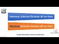 Minimize Selenium browser at run time execution