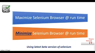 Minimize Selenium browser at run time execution