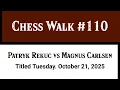Patryk Rekuc vs Magnus Carlsen • Titled Tuesday. Oktober 21, 2025