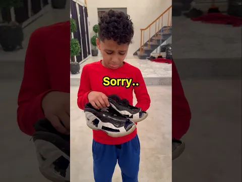 I CUT HIS SHOES 🥺❤️ #shorts