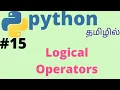 Python logical operators Tamil
