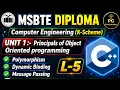 OOP C Lecture 5 Polymorphism Dynamic Binding Message Passing MSBTE K Scheme