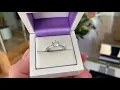 Emily Tiffany Style Engagement Ring with Diamond Shoulders