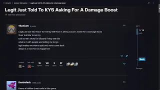 Overwatch Forums - Legit Just Told to KYS Asking For A Damage Boost