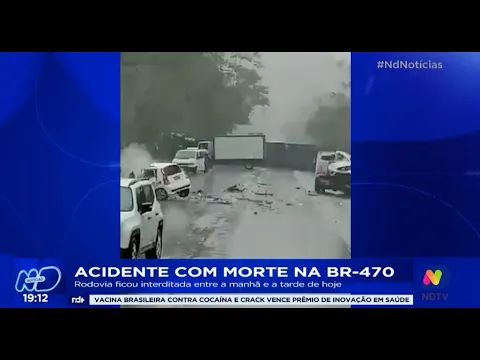 Acidente com morte na BR-470: local onde aconteceu acidente não tem projeto de duplicação