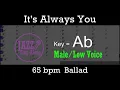 It's Always You - with Intro + Lyrics in Ab (Male) - Jazz Sing-Along