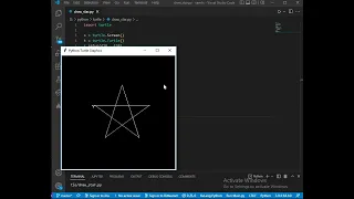 Draw Star 5 side using Python Turtle