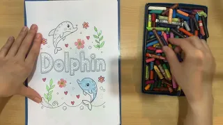 Color the picture of two whales
