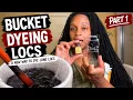 How To PERMANENTLY Dye LONG MICROLOCS Bucket Dye Experiment PART 1