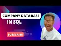 Company Database in SQL Creating Tables