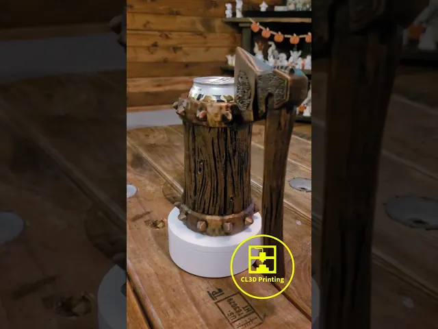 Wood with Viking Axe - Tallboy and 12 oz video thumbnail