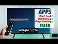 Amazon Fire TV How To FIX Apps Not Working Loading