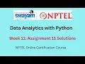 Data Analytics with Python week 11 Assignment 11 solutions 2023