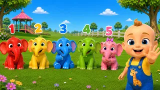 Five Little Elephants | Nursery Rhymes & Kids Songs