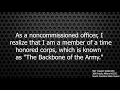 NCO Creed - The Creed of the Noncommissioned Officer