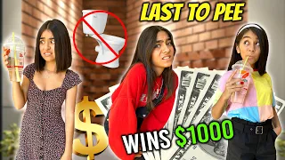 last to use the bathroom wins 1000 gem sisters