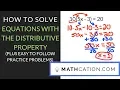 Equations with the Distributive Property 8th Grade Mathcation