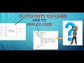 8X3 PRIORITY ENCODER VERILOG CODE TEST BENCH Full Explanation Digital Electronics