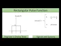 Rectangular Pulse Function