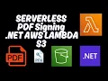 Serverless PDF Signing NET on AWS Lambda certificate generation