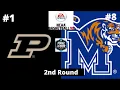 #1 Purdue vs #8 Memphis - NCAA Basketball 10 Simulation!