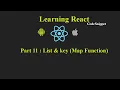 React Tutorial 11 Lists and Keys Map Function Mapping Props