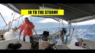 INTO THE STORM! 49 Knots, gusting higher!